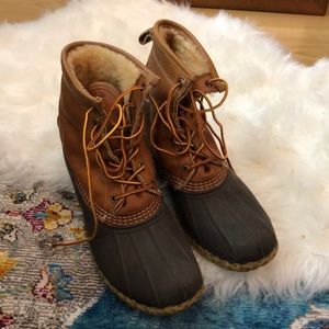 Shearling lined L.L. Bean boots